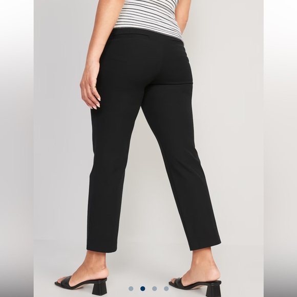 Maternity Full-Panel Pixie Straight Ankle Pants - Picture 2 of 7